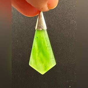 stamped s.s CTY jade necklace